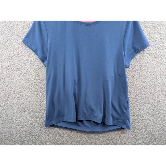 Athleta Blue Air Out Cinch Tee Women's Medium Short Sleeve Tshirt Yoga 533397 - Picture 3 of 11